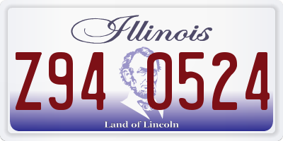 IL license plate Z940524