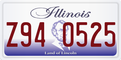 IL license plate Z940525