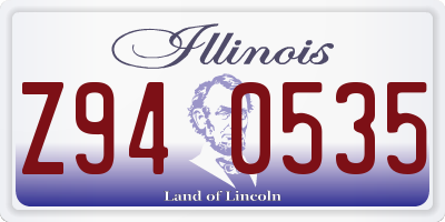 IL license plate Z940535