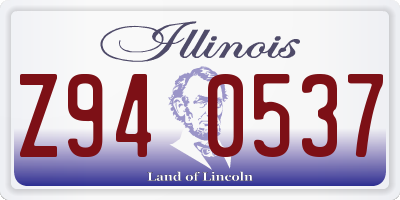 IL license plate Z940537