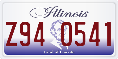 IL license plate Z940541
