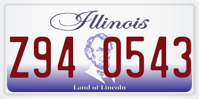 IL license plate Z940543