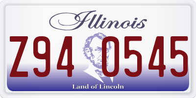 IL license plate Z940545
