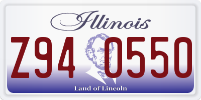 IL license plate Z940550