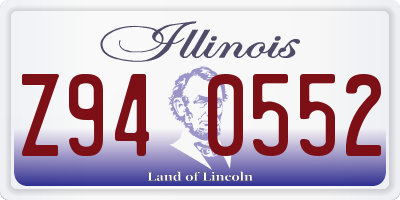 IL license plate Z940552
