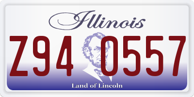 IL license plate Z940557