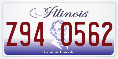 IL license plate Z940562