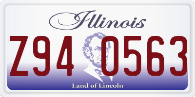 IL license plate Z940563