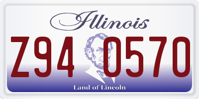 IL license plate Z940570