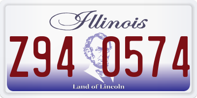 IL license plate Z940574