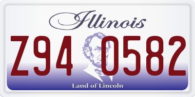 IL license plate Z940582