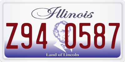 IL license plate Z940587