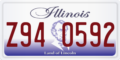IL license plate Z940592