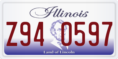 IL license plate Z940597