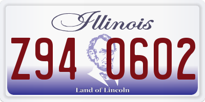 IL license plate Z940602