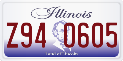 IL license plate Z940605