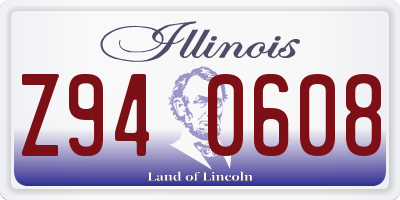 IL license plate Z940608
