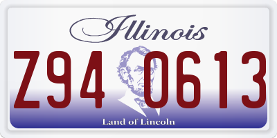 IL license plate Z940613