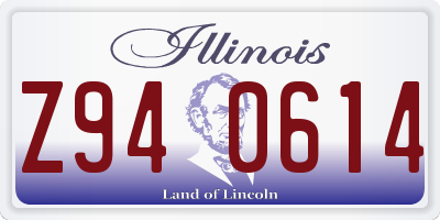 IL license plate Z940614