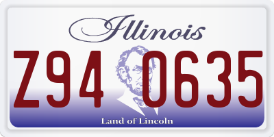 IL license plate Z940635