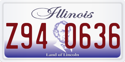 IL license plate Z940636