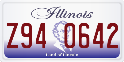 IL license plate Z940642