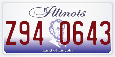 IL license plate Z940643
