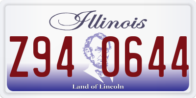 IL license plate Z940644