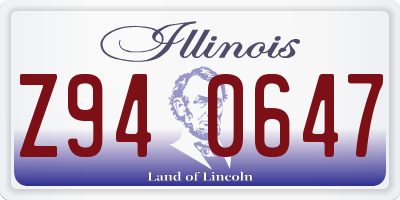 IL license plate Z940647
