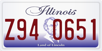 IL license plate Z940651