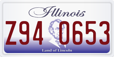 IL license plate Z940653