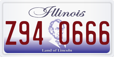 IL license plate Z940666