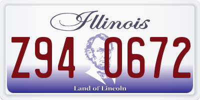 IL license plate Z940672