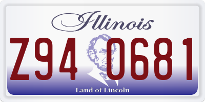 IL license plate Z940681