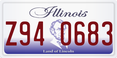 IL license plate Z940683