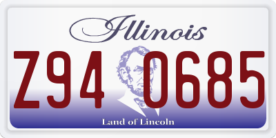 IL license plate Z940685