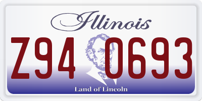 IL license plate Z940693