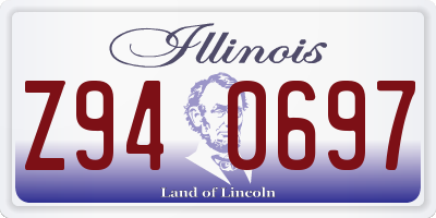 IL license plate Z940697