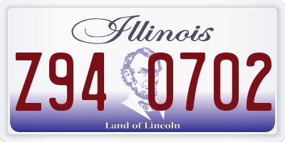 IL license plate Z940702