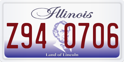 IL license plate Z940706