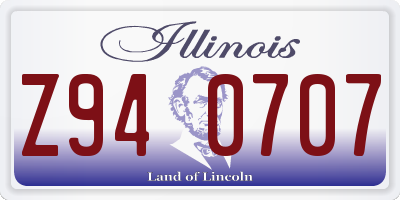 IL license plate Z940707