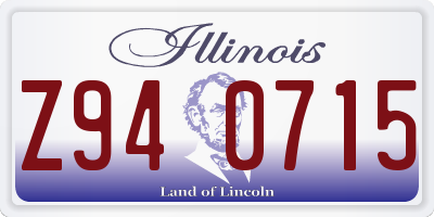 IL license plate Z940715