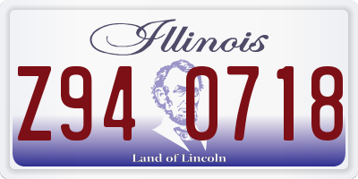 IL license plate Z940718