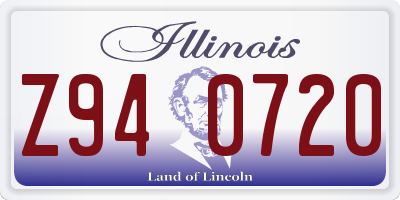 IL license plate Z940720