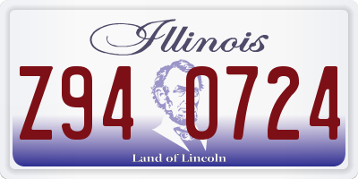 IL license plate Z940724