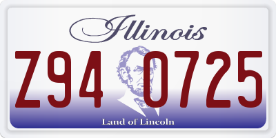 IL license plate Z940725