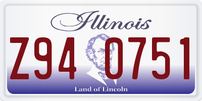 IL license plate Z940751