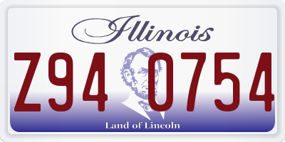IL license plate Z940754