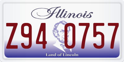 IL license plate Z940757