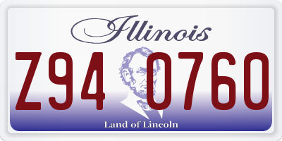 IL license plate Z940760